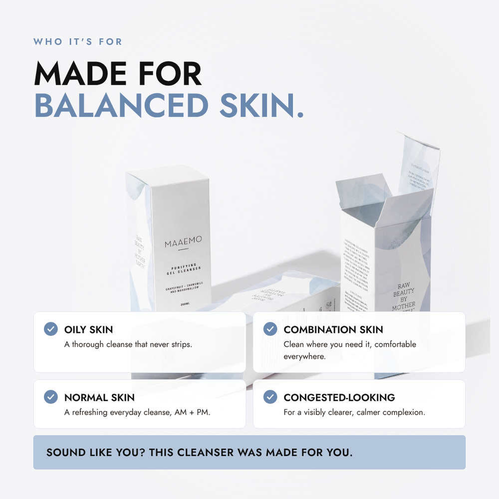 Purifying Gel Cleanser | Organic Facial Cleanser 200ml
